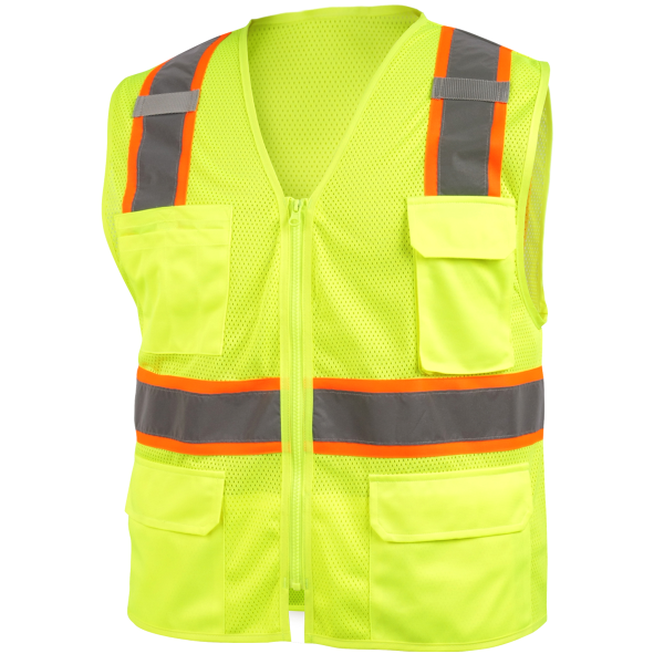 ANSI Class 2 7-Pocket Hi-Vis Safety Vest, Lime ANSI Class 2 7-Pocket Hi-Vis Safety Vest, Lime
